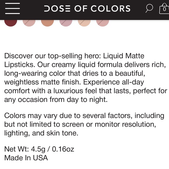 Dose of Colors Truffle Matte Lipstick - Picture 4 of 4